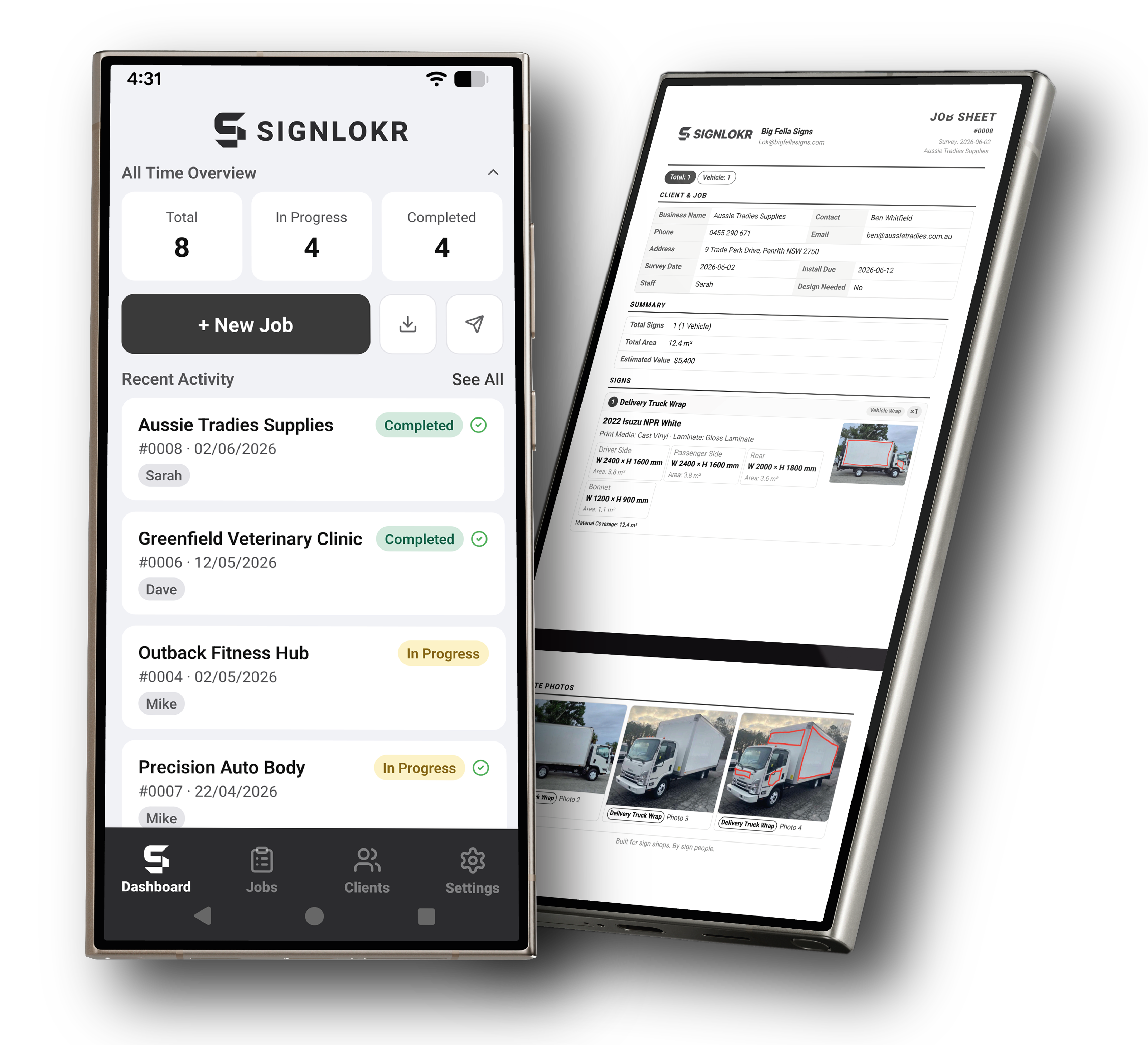 Signlokr app on Android